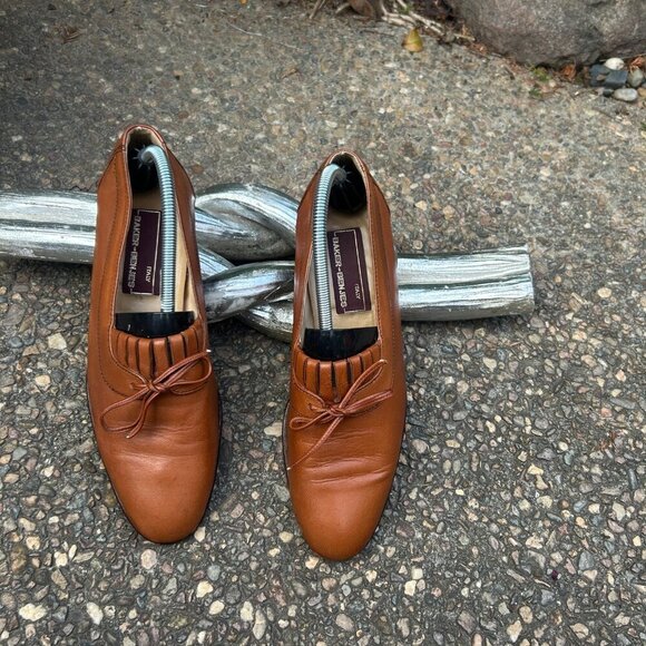 Baker - Benjes Italian Brown Leather Dress Slip On Loafers Size 8.5 D main image 9
